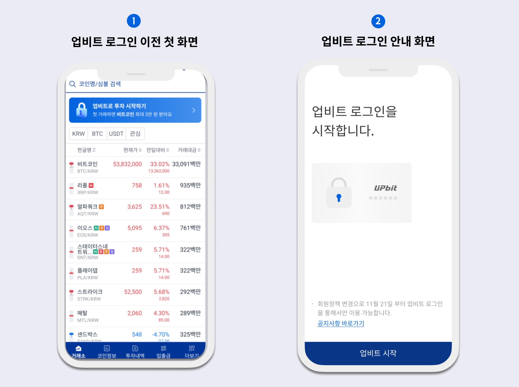 업비트 로그인 알아보기 – 업비트(UPbit) 고객센터